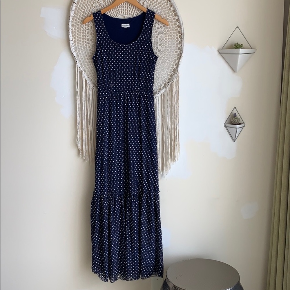 Maison Jules polka dot maxi dress. size small